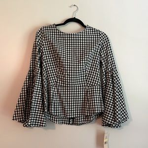 Gingham black and white shirt